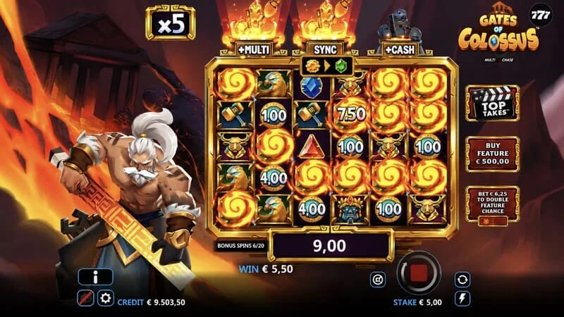 Gates of Colossus MultiChase – nyerő kombináció az alapjátékban